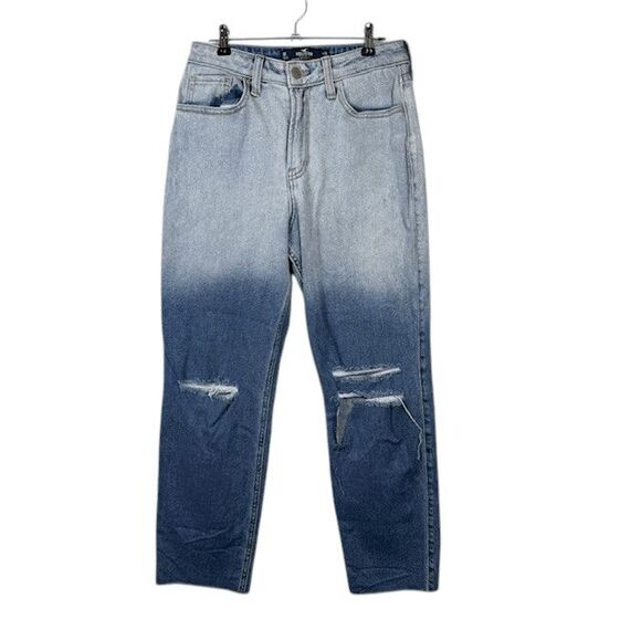 Hollister Denim - Hollister Dip Dyed Ultra High Rise Vintage Straight Jeans Ombre Size 3 / 26